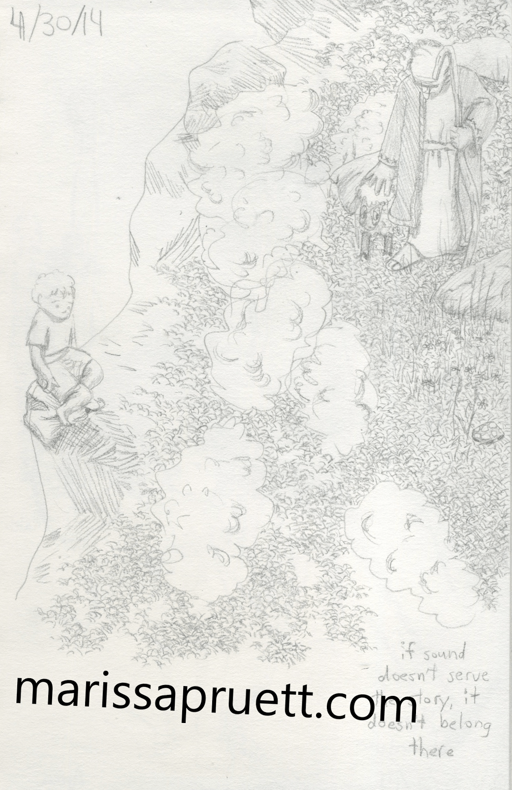 sheep on mountain shaded Feb 2015