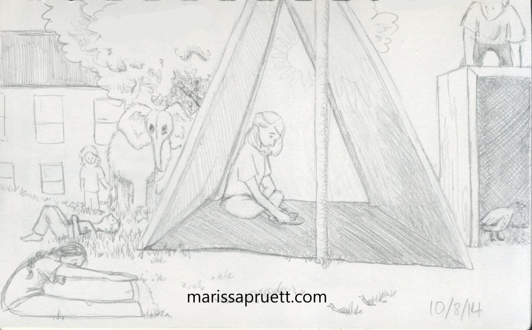 tent and kids